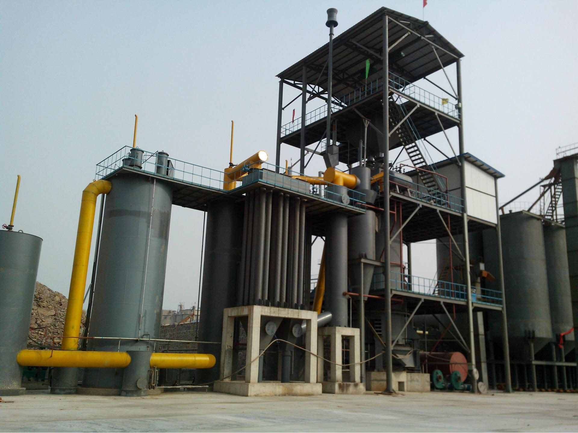 Two-stage gas producer hot gas station